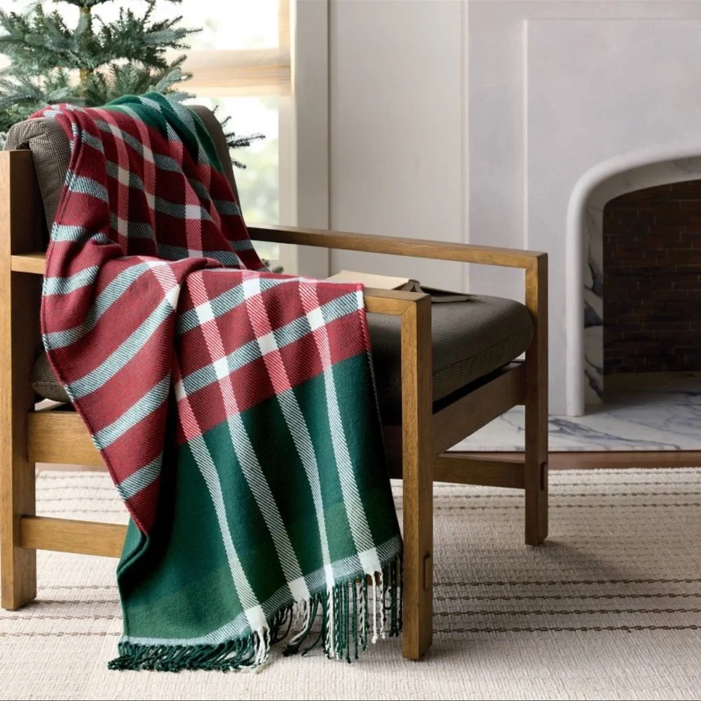 50”x60” Plaid Value Throw Blanket— Hearth & Hand with Magnolia